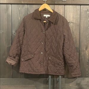 Croft & Barrow Dark Brown Quilted Puffer Jacket